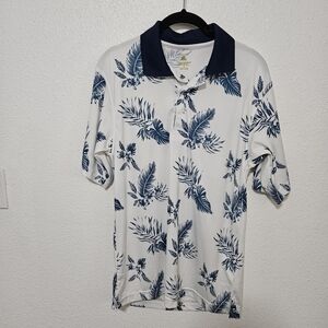 MENS Diamond Head Wear aloha print polo style shirt size small